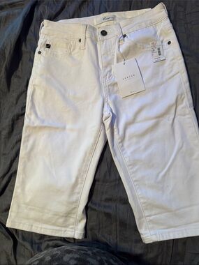 KanCan Men's White Denim Jean Shorts